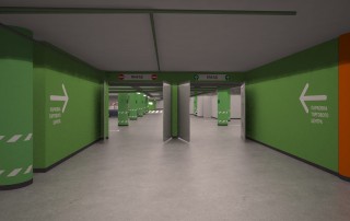 Дизайн системы навигации подземной парковки ТЦ «Неглинная галерея» в Москве