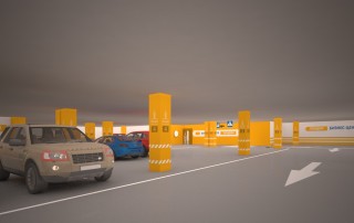 Система ориентирования и навигации на подземной парковке ТРЦ «Европа»