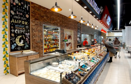 Дизайн супермаркета «Вкусмарт» в торговом центре «Сарыарка»