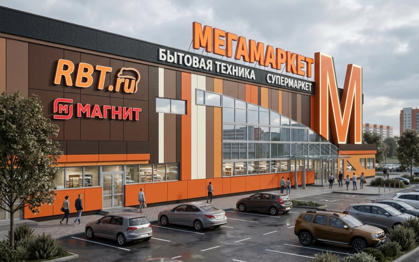 Проект обновления фасада торгового центра в Бийске от Канаян