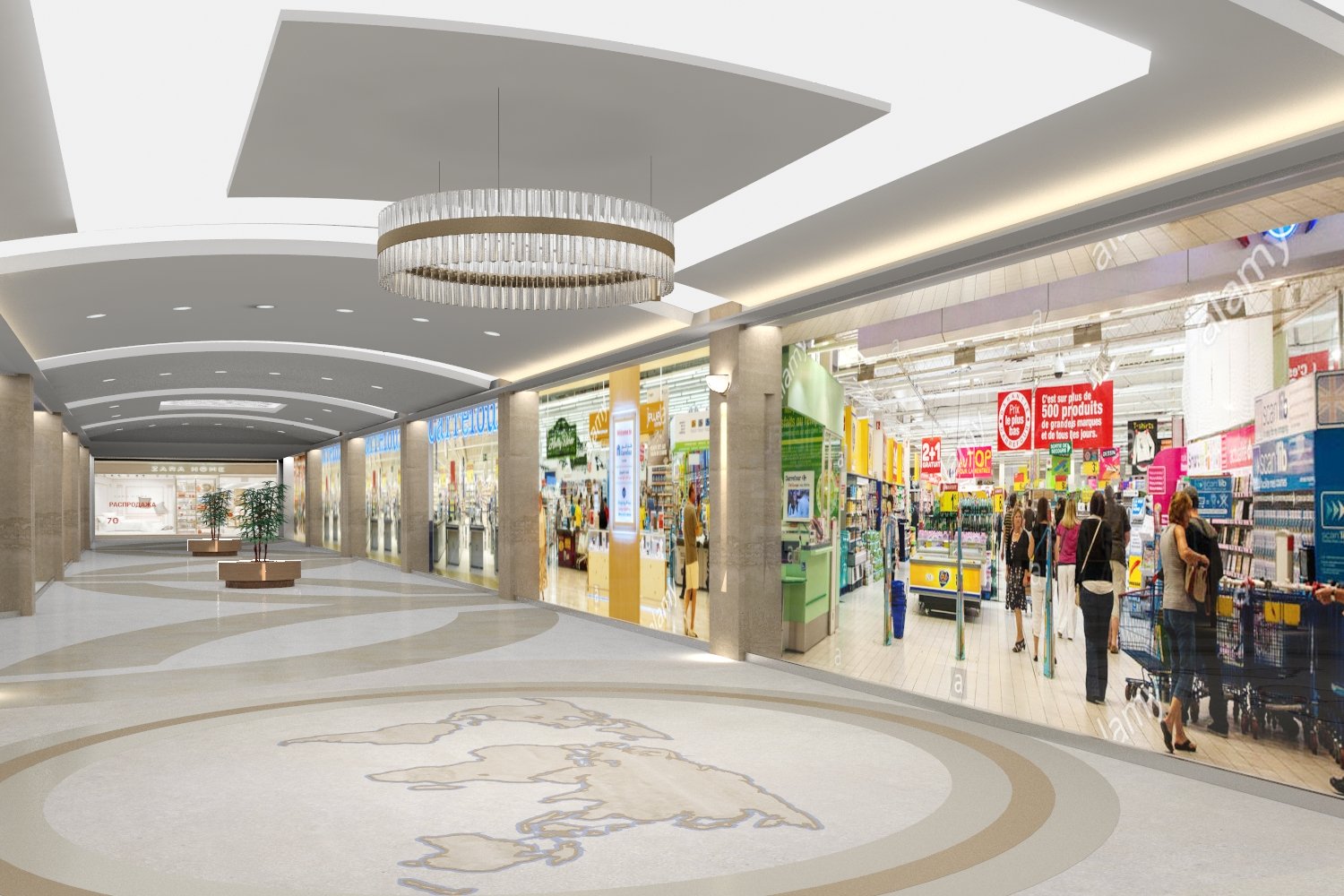 Дизайн-проект освещения интерьера торгового центра «Mega Mall Armenia», Ереван.